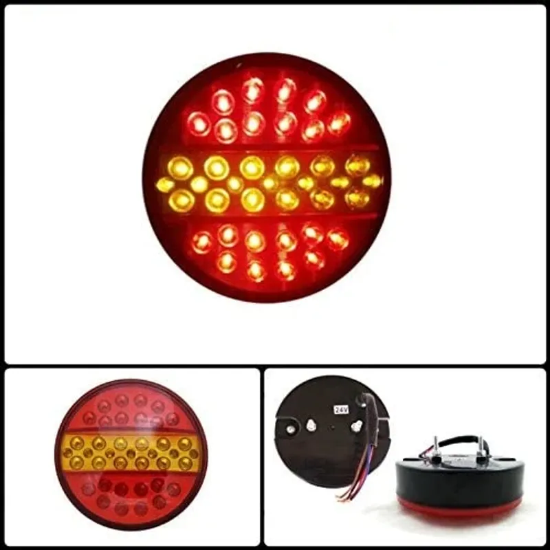 1 брои LED Лед Диоден Стоп Тип Хамбургер Задна светлина За Камион Ремарке Бус Каравана Кемпер и др. 24V Ø14cm - 0