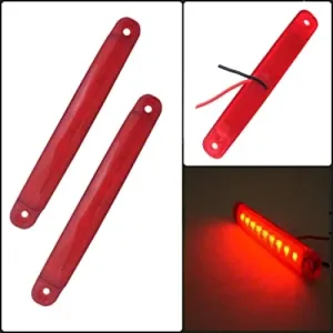 1 брой ЛЕД LED Червен Диоден Маркер Габарит Токос със 9 светодиода за камион ремарке бус ван каравана платформа 12V MAR216