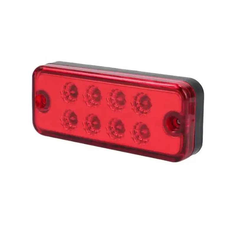 Червен LED Габарит / Светлина / Токос, с 8 диода - 24V - 99mm x 40mm - 0