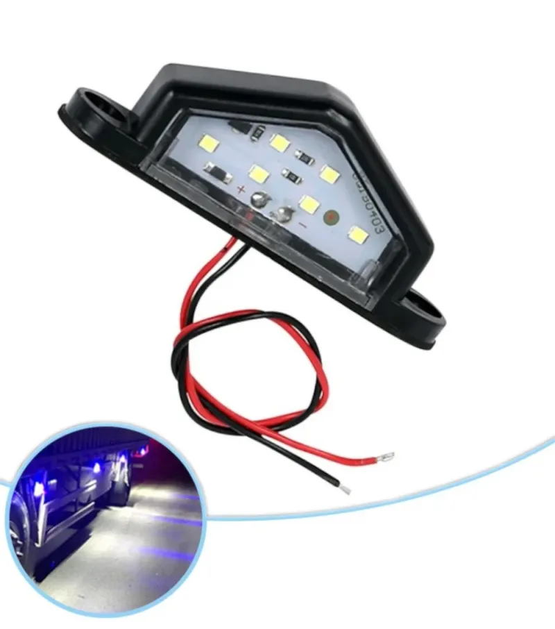12V ЛЕД LED Диодно осветление за заден регистрационен номер за Автомобил Камион Бус Ремарке Каравана и др. - 0