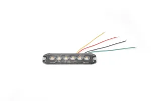 6 LED ЛЕД Жълта Аварийна Лампа Блиц Светлина Мигаща За Пътна Помощ Платформа и др. 10W с 8 режима 8х3 cm. 12-24V