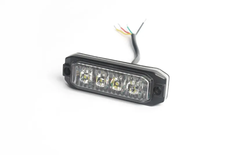 4 LED ЛЕД Жълта Аварийна Сигнална Лампа Блиц Светлина Мигаща За Пътна Помощ Платформа и др. 12-24V - 0