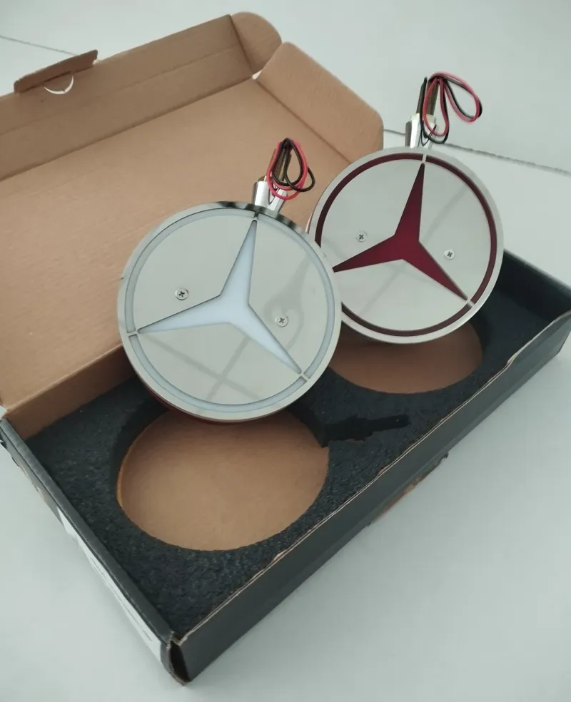 Комплект от 2бр Светодиодни LED Лед Габарити Обеци 24V бяло-червено Mer - 0