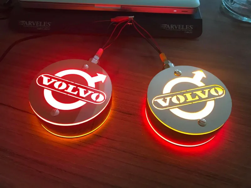 Комплект от 2бр Светодиодни LED Лед Габарити Обеци 24V оранжево-червено VOL - 0