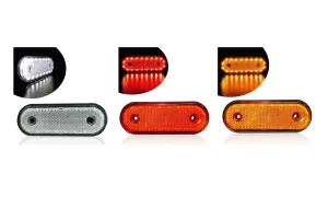 LED Габарит, Маркер, Токос - Бял, Червен, Жълт, 20 Диода - 12V - 24V - за камион бус, ван, каравана, платформа, кемпер