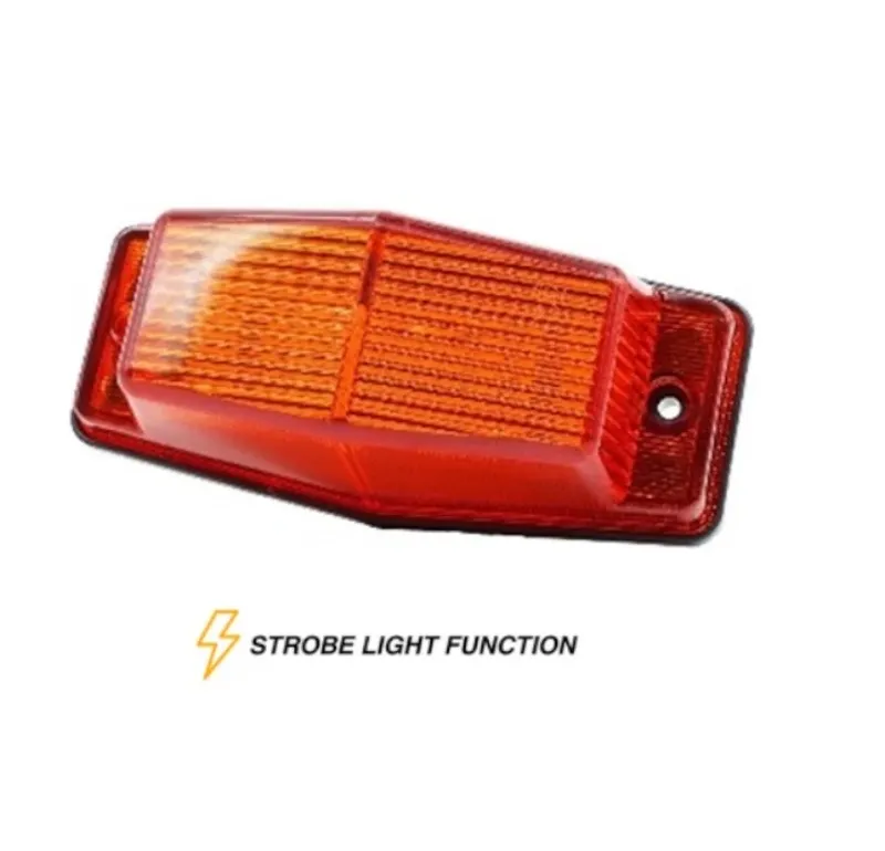 LED Лед Диодна лампа с оранжева аварийна блиц светлина мигаща 12V - 24V за Пътна помощ Селскостопански Машини платформа и Др. - 0