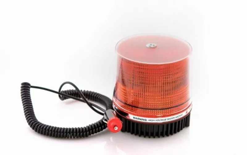 26 Лед 8 вата Сигнална лампа, аварийна, маяк, буркан 12V с магнитно или болтово закрепване, 9лъча - 0