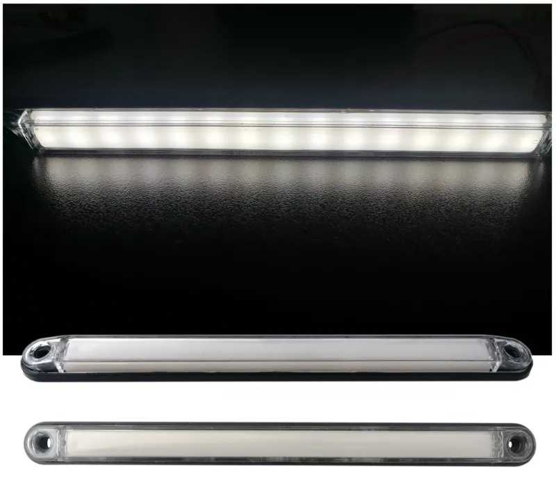 1 брой LED ЛЕД Светодиоден Габарит Маркер с Неон Ефект Бял 12V-24V 24 см - 0