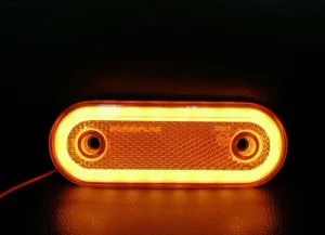 LED Диоден Габарит Със Стойка Жълт Маркер Е-Mark Неон Ефект 12V-24V