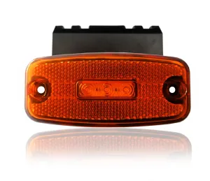 LED Маркер Диоден Габарит Tокос Оранжев 12V-24V За Камион Бус Ван Ремарке Каравана Овална форма със Стойка оранжева светлина