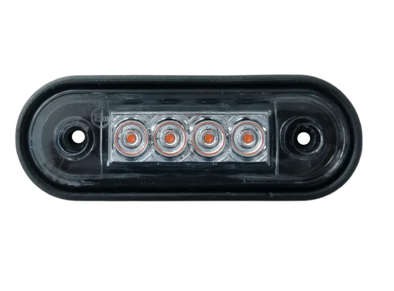 LED Маркер, Диоден Габарит, Токос, Оранжев, 12V-24V, Светлина За Камион, Бус, Ван, Ремарке, Каравана, Извит Гръб за Директен Монтаж на Ролбар, Булбар MAR891 - 0