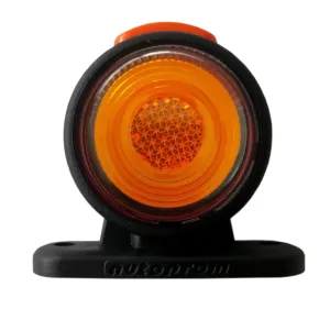 1 брой LED ЛЕД светодиоднен габарит токос рогче 24V с три светлини бяла - жълта - жълта Неон Ефект за ремаркета платформи камиони и др.