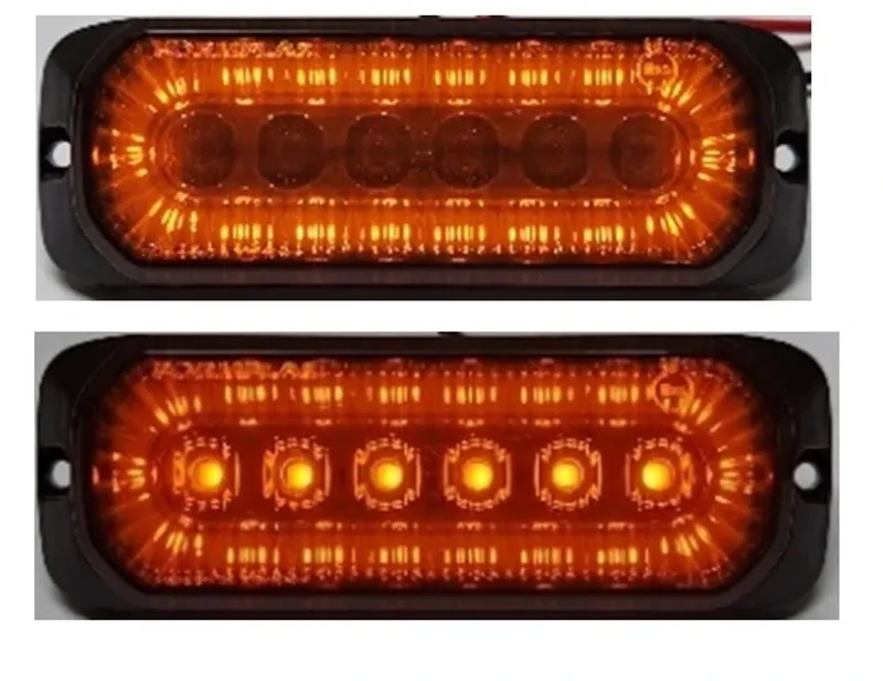 24LED Лед Диоден 12-24V оранжев Габарит Маркер Токос с два режима на светене с черно стъкло за камион бус ван каравана платформа кемпер - 0