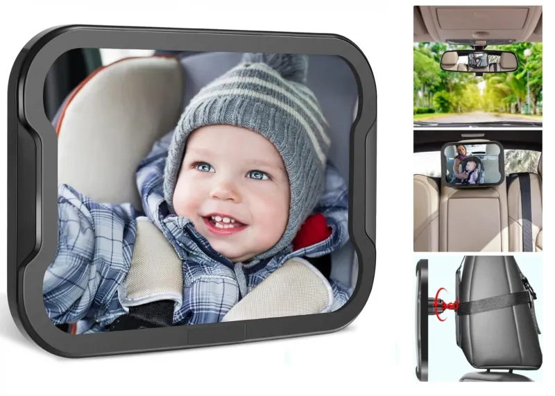 Огледало за задна седалка за наблюдение на деца и бебета - 0