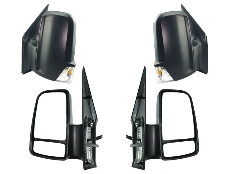 Комплект Ляво и Дясно Странично Огледало с Мигач Механично Без Подгрев За Мерцедес Спринтер Mercedes Sprinter W906 2006-2018 - 0