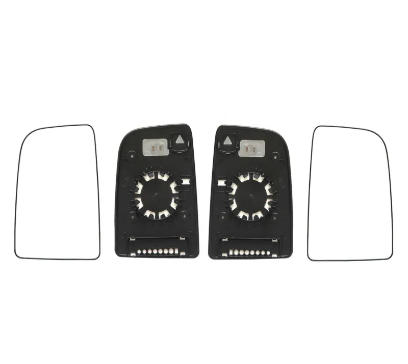 Комплект Ляво и Дясно Стъкло За Странично Огледало с Подгрев, Кръгъл Захват, Горна Част, За Мерцедес Спринтер Mercedes Sprinter W906 2006 - 2018 - 0