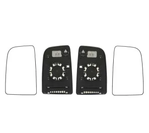 Комплект Ляво и Дясно Стъкло За Странично Огледало с Подгрев, Кръгъл Захват, Горна Част, За Мерцедес Спринтер Mercedes Sprinter W906 2006 - 2018