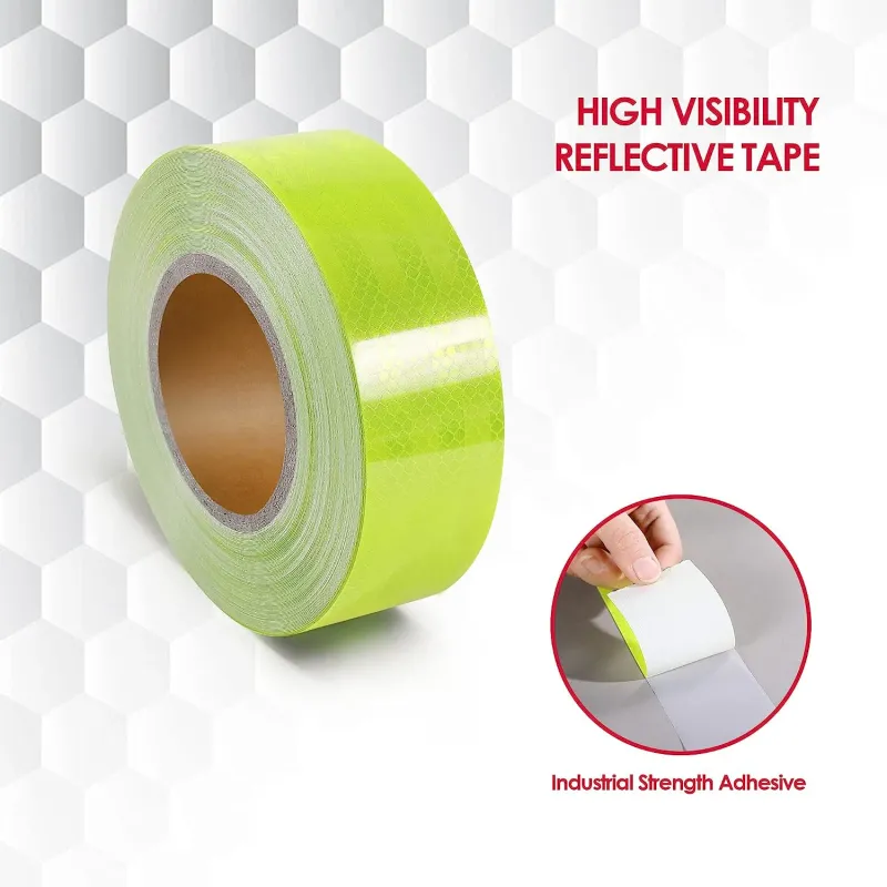 Светлоотразителна рефлекторна самозалепваща се лента фолио с висока фотометрична мощност 45,7 m x 5,5 cm зелена - 0