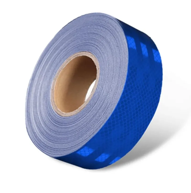 Светлоотразителна рефлекторна самозалепваща се лента фолио с висока фотометрична мощност 45,7 m x 5,5 cm синя - 0