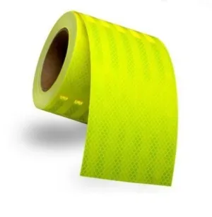 Светлоотразителна рефлекторна самозалепваща се лента фолио с висока фотометрична мощност 5 m x 5 cm зелена