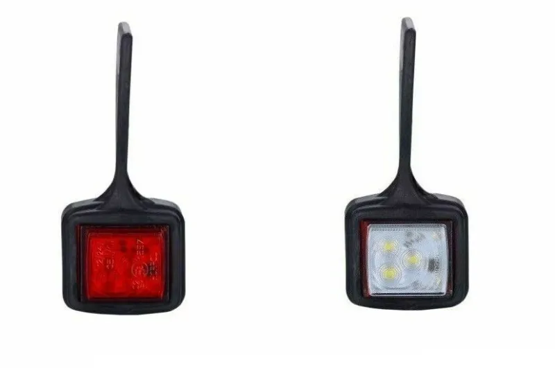 Комплект LED Светодиоден Висящ Страничен Габарит, Ляв и Десен, Бял и Червен цвят, Е-Mark, 12V-24V - 0