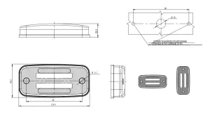 1 брой LED Светодиоден Габарит Със Стойка, Маркер, Вграден Рефлектор, Е-Mark, Ефект Неон, Водоустойчив, 12V-24V