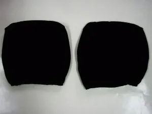 Комплект от 2 броя черни универсални калъфи за подглавници за автомобил