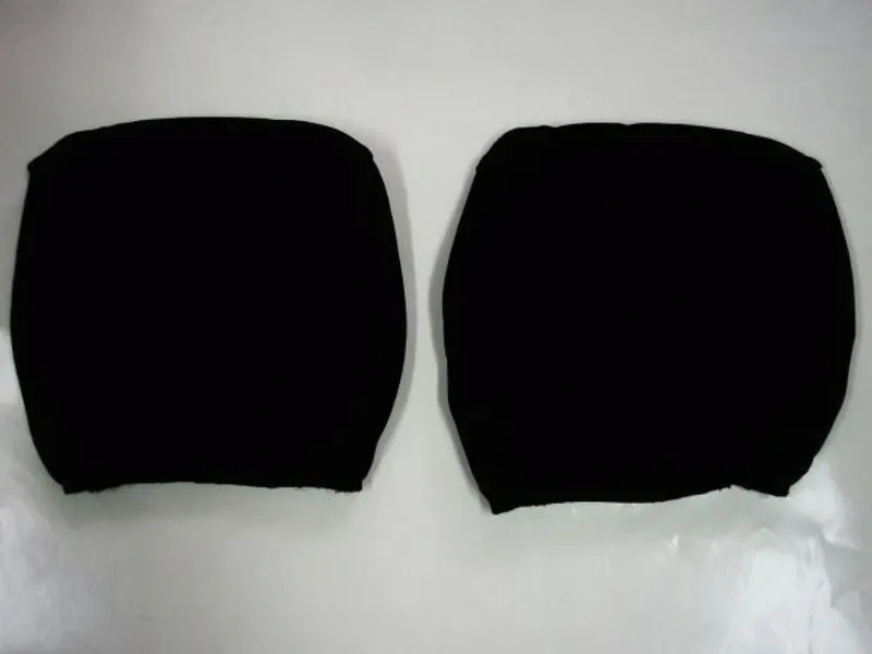 Комплект от 2 броя черни универсални калъфи за подглавници за автомобил - 0