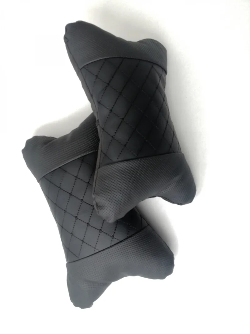 Комплект от 2 броя универсални възглавници авто възглавничка за врат за по-добър комфорт при дълъг път с автомобил черно - 0