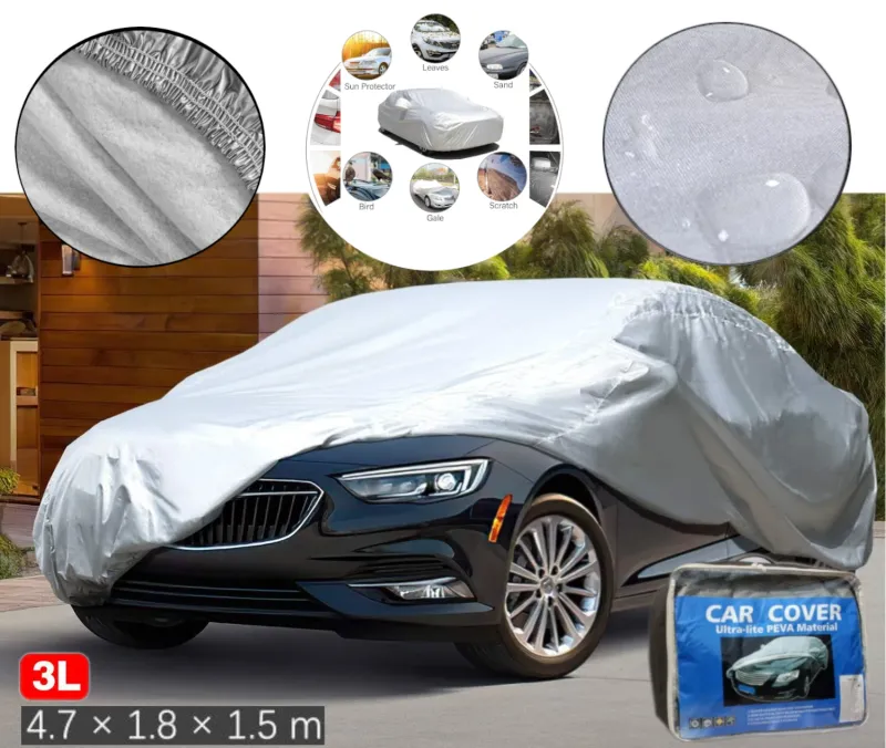 Водоустойчиво висококачествено покривало за автомобил размер L Л 460cm x 180cm x 150cm в чанта за съхранение - 0
