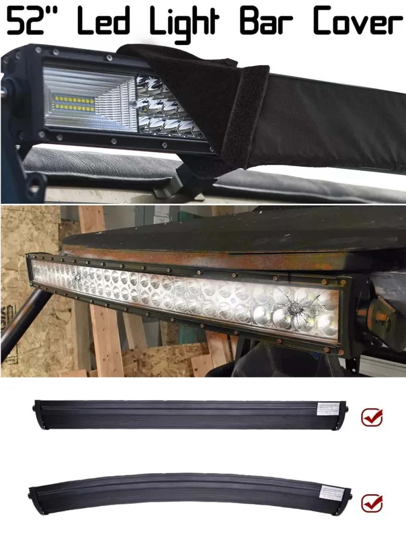 Универсален предпазен калъф за лед бар 132 см 52 инча черен - 0