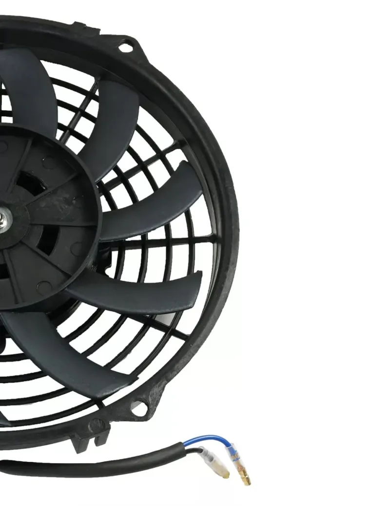 Универсален електрически вентилатор перка за радиатор – 9 инча (23 см), 12V, 80W, ABS и стомана, безшумен - 0