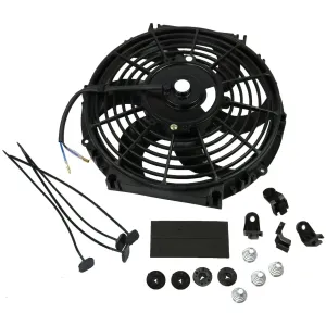 Универсален електрически вентилатор перка за радиатор – 10 инча ( 25см), 12V, 80W, ABS и стомана, безшумен