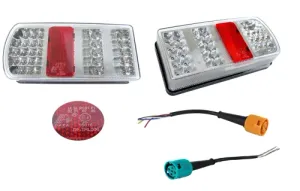 Комплект Диодни LED стопове 12V 24V Волта бус камион ТИР ремарке ST0038 + ST0039