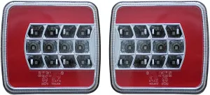 Комплект Стопове Задни Свeтлини С Крушка 12v Подходящи За Бус Камион Ремарке Караванa Платформа Със Сертификат E4