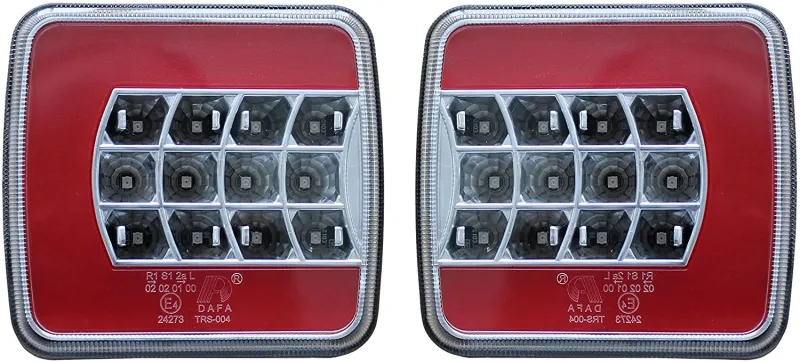 Комплект Стопове Задни Свeтлини С Крушка 12v Подходящи За Бус Камион Ремарке Караванa Платформа Със Сертификат E4 - 0
