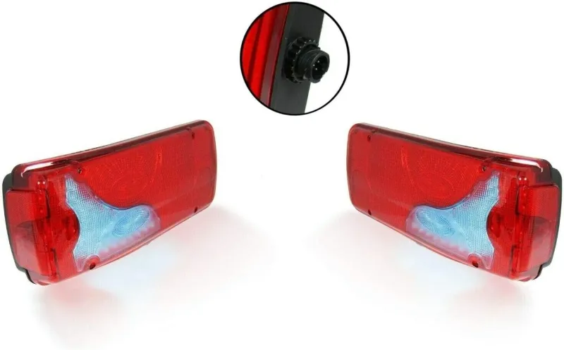 Комплект Задни Диодни LED Лед Стопове - 400mm x 150mm x 85mm 24V - с букса - подходящи за Камион Тир Ремарке Каравана Платформа - 0