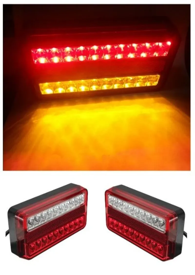 Комплект Диодни LED Лед стопове за Бус Камион Тир Ремарке Караванa с 4 функции 12V - 0