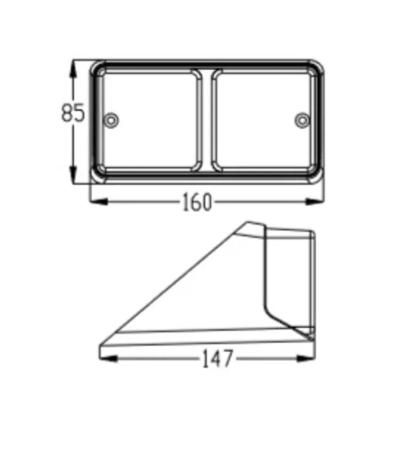 Комплект Лява и Дясна Задна Светлина, Стоп и Габарит с Мигач За Трактор, Подходяща За Case/IH, Fiat, Ford - 0
