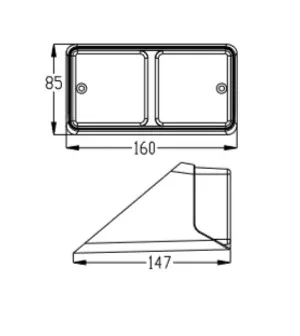 Комплект Лява и Дясна Задна Светлина, Стоп и Габарит с Мигач За Трактор, Подходяща За Case/IH, Fiat, Ford