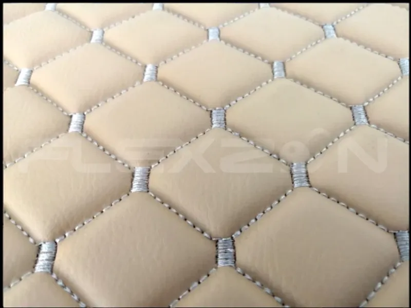 Бежови Кожени Стелки За ДАФ ХФ 105 DAF XF 105, Автоматични скорости, Еко Кожа, Капитонирани, Лукс Качество - 0