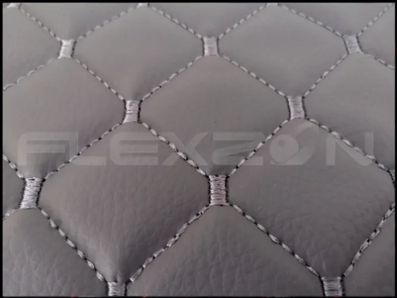 Сиви Кожени Стелки За ДАФ ХФ 105 DAF XF 105, Автоматични скорости, Еко Кожа, Капитонирани, Лукс Качество - 0