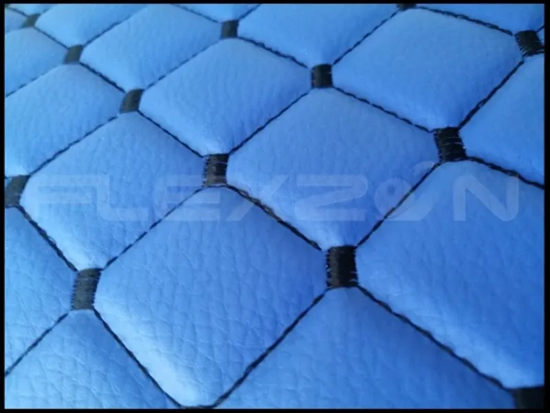 Сини Кожени Стелки За Мерцедес Актрос МП4 Mercedes Actros MP4 , Автоматик, Под на Две Нива, Еко Кожа, Лукс Качество - 0