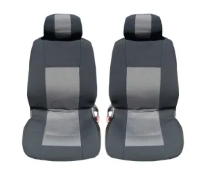 1+1 ЛУКС ПРЕМИУМ УНИВЕРСАЛНИ КАЛЪФИ, ТАПИЦЕРИЯ ЗА ПРЕДНИ СЕДАЛКИ ЗА АВТОМОБИЛ , БУС , ДЖИП ЦВЯТ СИВО-ЧЕРНО