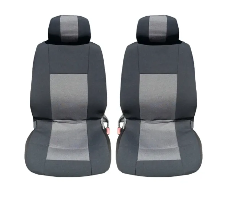 1+1 ЛУКС ПРЕМИУМ УНИВЕРСАЛНИ КАЛЪФИ, ТАПИЦЕРИЯ ЗА ПРЕДНИ СЕДАЛКИ ЗА АВТОМОБИЛ , БУС , ДЖИП ЦВЯТ СИВО-ЧЕРНО - 0