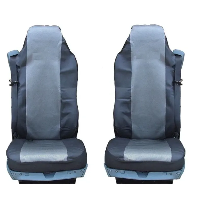 Калъф/тапицерия от плат и кожа за седалки за DAF CF, LF, XF95, XF105, Сиви - 0