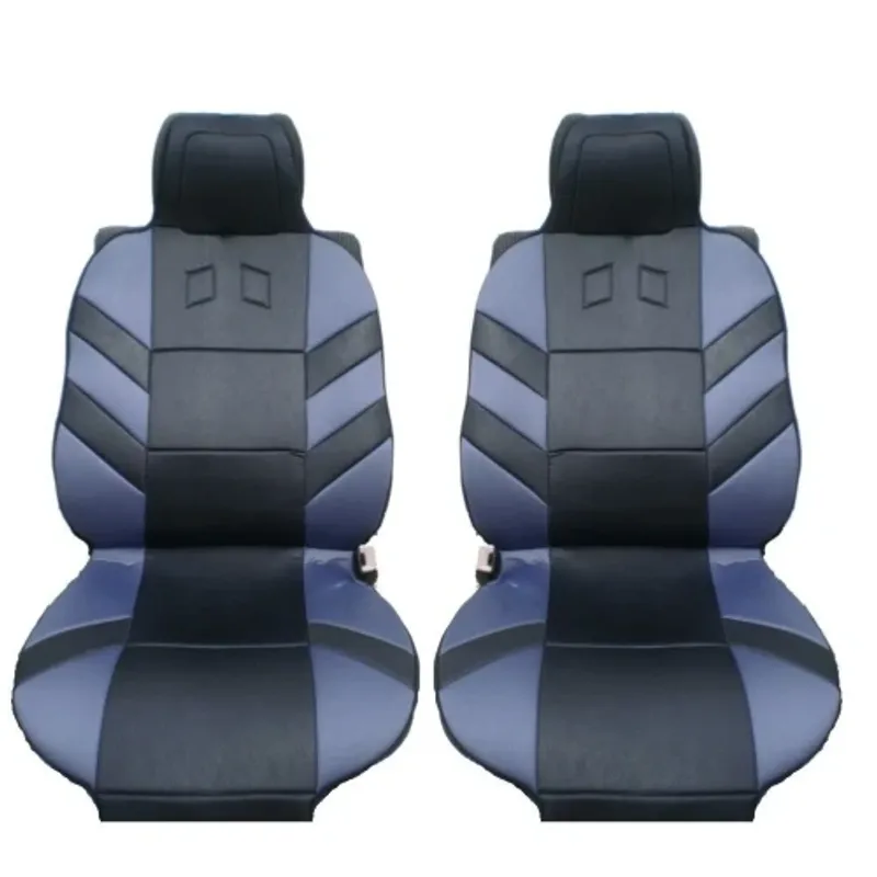 1 + 1 Универсални калъфи, тапицерия за предни седалки, Масажор, високо качествен текстилен материал, Сиво-Черно, Сиви - 0