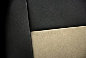 Универсални Кожени калъфи тапицерия за предни и задни седалки на автомобил кола пълен комплект от еко кожа в черно и бежово