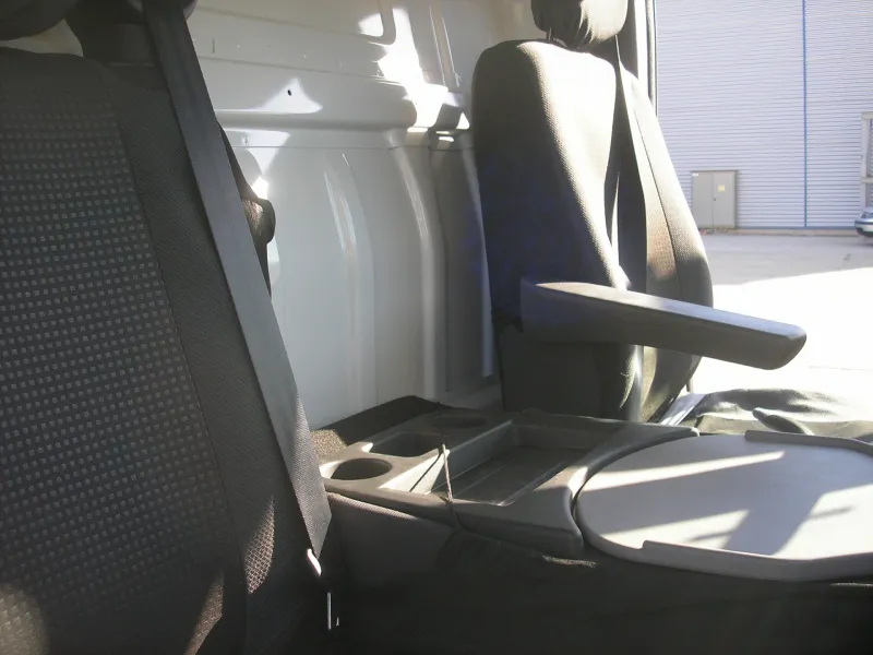 2+1 Комплект Луксозна Сиво-Черна Тапицерия Калъфи За Предни Седалки за Рено Мастер Renault Master 2009-2016 - 0