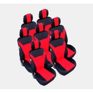 Калъфи тапицерия за VW Touran, Sharan, Ford Galaxy, Citroen C8, Peugeot 307SW, Citroen C4 Grand Picasso, Peugeot 806, 807, Червен цвят